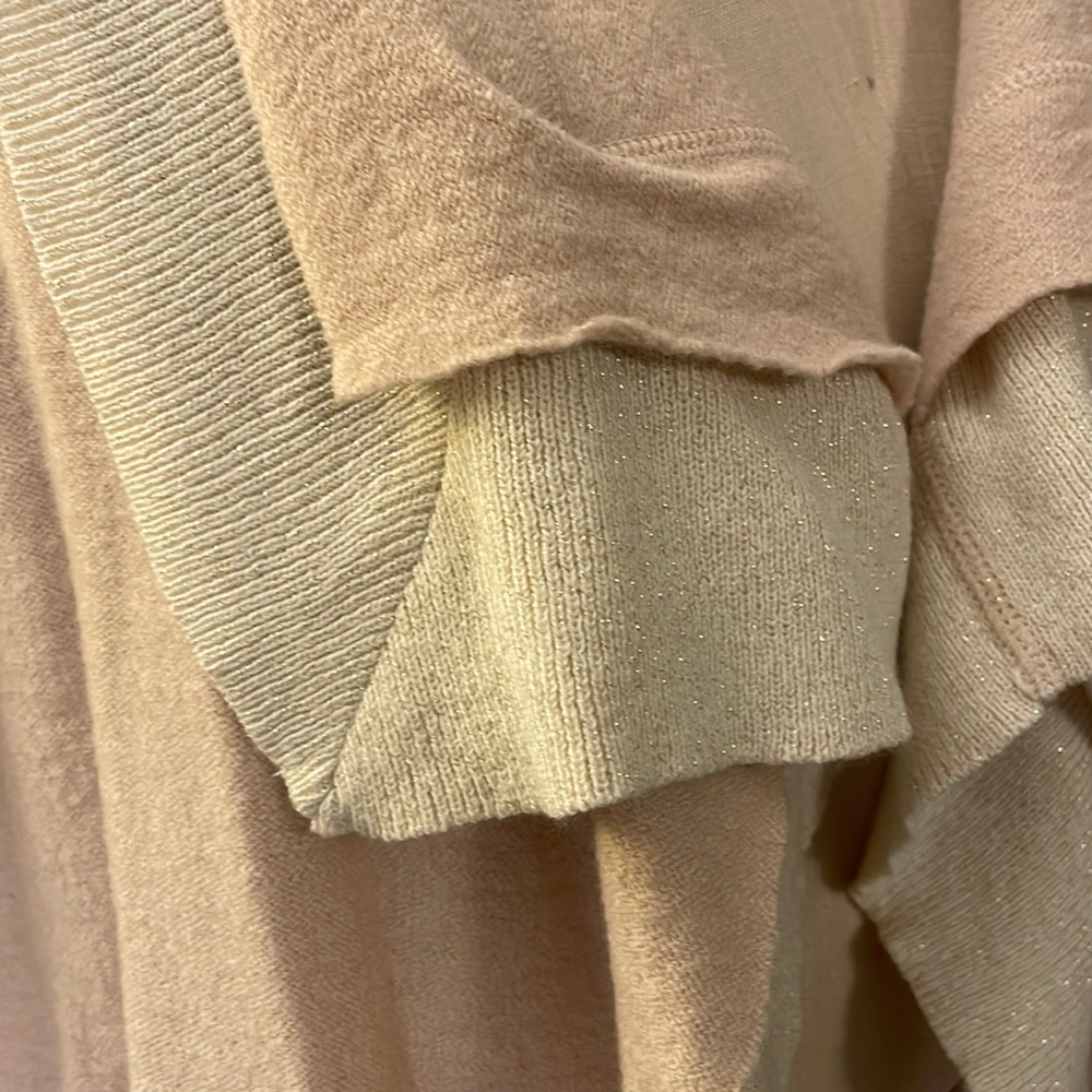 Chico’s long sleeve double layer Margie cardigan sweater (size 3) in san… - Picture 3 of 9